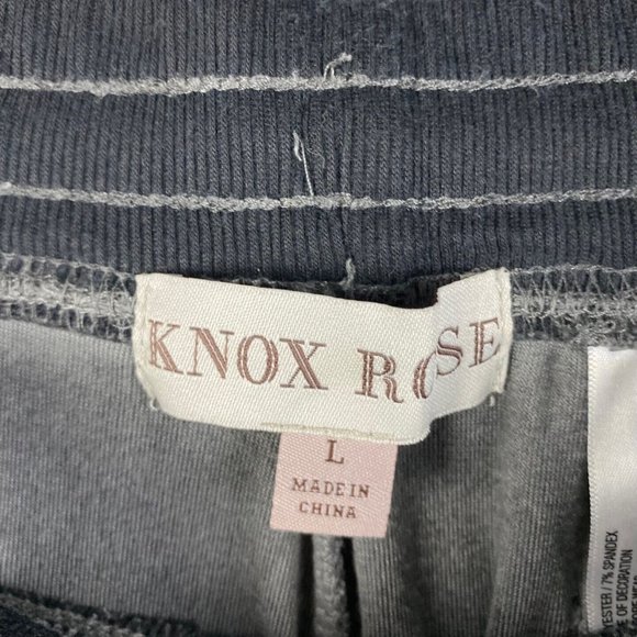 Knox Rose Jogger Pants Womens Large Black Drawstring Pull On - Picture 4 of 9